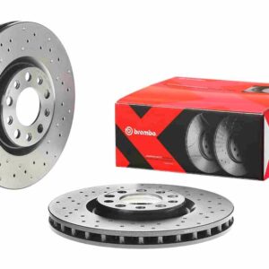 סט צלחות בלם קדמי ב.מ.וו סדרה 3 מ06 מחוררות BREMBO XTRA