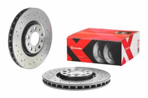 סט צלחות בלם אחורי אוודי Q5 מ09,Q7/A6/A4 מחוררות BREMBO XTRA