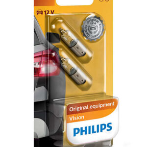 זוג נורות H6W עם בסיס קטן חברת PHILIPS בליסטר