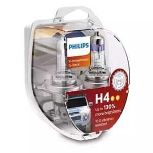 סט נורות לרכב H4 עם עוצמה 130%+ PHILIPS G-FORCE