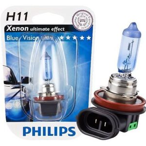 נורה H11 פיליפס PHILIPS BLUE VISION ULTRA