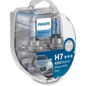 נורה 12V 55W White Vision ultra H7 - בליסטר זוג נורות PHILIPS