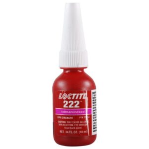דבק נועל תבריגים (לוקטייד) חוזק נמוך 10 מ"ל   LOCTITE 222