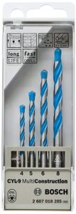 סט 4 מקדחים רב שימושיים  BOSCH CYL-9 MULTICONSTRUCTION
