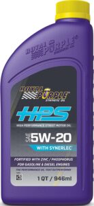 שמן מנוע ROYAL PURPLE hps 5W20 0.946L