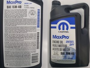 שמן מנוע 15W40 דודג ראם מקורי MOPAR CK4