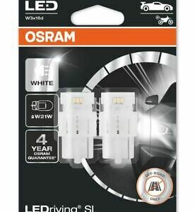 זוג נורות לד ללא בסיס מגע 1  OSRAM LED W3X16d