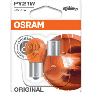 זוג נורות כתומות אסימטרי OSRAM PY21W