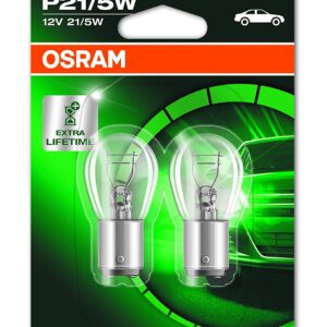 זוג נורות 2 מגעים בליסטר עם אורך חיים גבוה OSRAM P21/5W