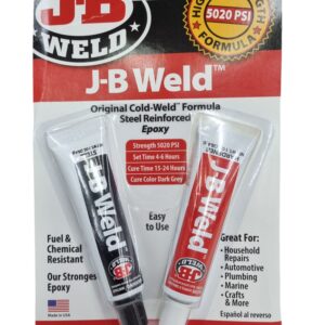 דבק אפוקסי מהיר דו רכיבי מחוזק בפלדה חוזק JB WELD COLD WELD 5020 PSI