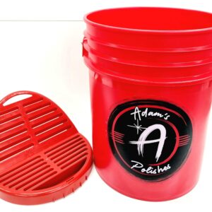 דלי אדום + מגבה מיוחד ללכידת לכלוך Adam's polishes red bucket