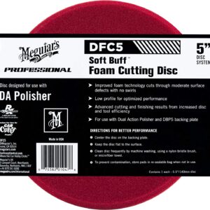ספוג לקומפאונד בורדו Meguiar's DFC5 Soft Buff DA (Dual Action) 5" Foam Cutting Disc