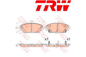 סט רפידות בלם קדמי חברת TRW