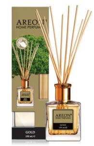 בקבוק מפיץ ריח מקלות גדול ניחוח גולד AREON HOME PERFUME GOLD 150ml