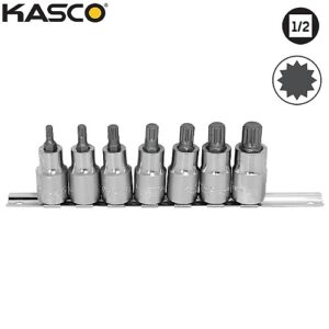 סט 7 בוקסות כוכב (M) פס מתכת הינע “1/2 KASCO