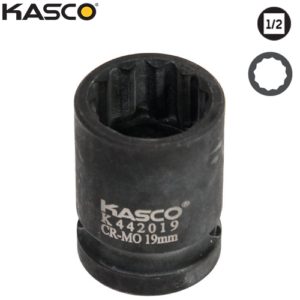 בוקסה שחורה 12 פינות הינע 1/2 24 מ“מ KASCO