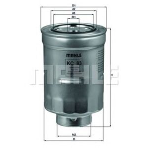 פילטר סולר מיצובישי פג'רו,לנדקרוזר MAHLE KC83D
