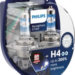זוג נורות PHILIPS RACING VISION GT200 200ֵֵ% H4