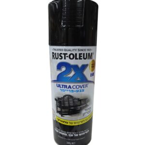 ספריי צבע שחור מבריק RUST-OLEUM 304009 2X