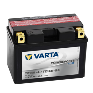 מצבר ורטה לאופנוע 11 אמפר VARTA TTZ14S-4 פלוס בצד ימין