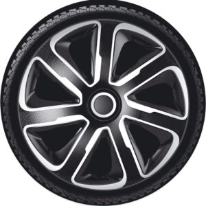 סט טסות 16 מסדרת ARGO דגם LIVORNO CARBON שחור-כסף